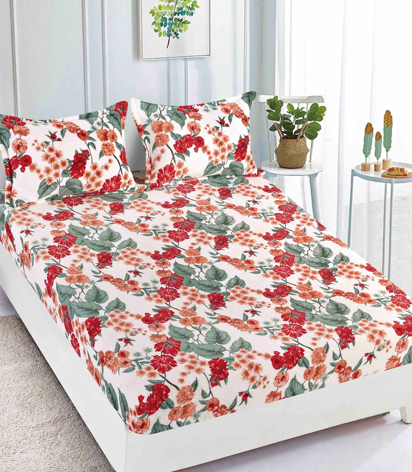 Husa de pat dublu Cocolino, cu elastic, 3 piese, HPC008