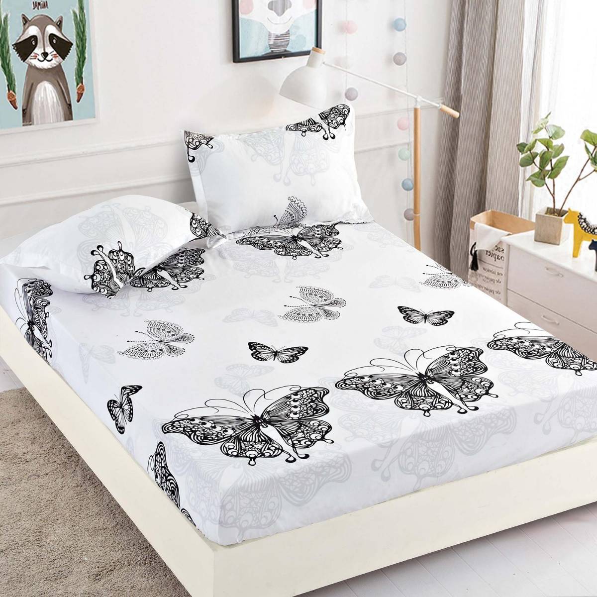 Husa de pat , Bumbac Finet, 3 piese,