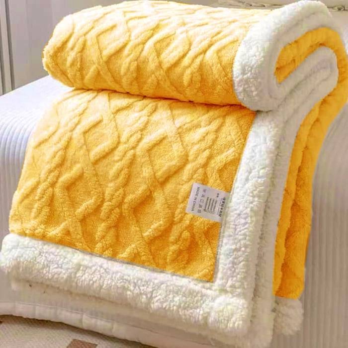 Pătură Tricot cu blaniță, Cocolino, 200x230, Galben