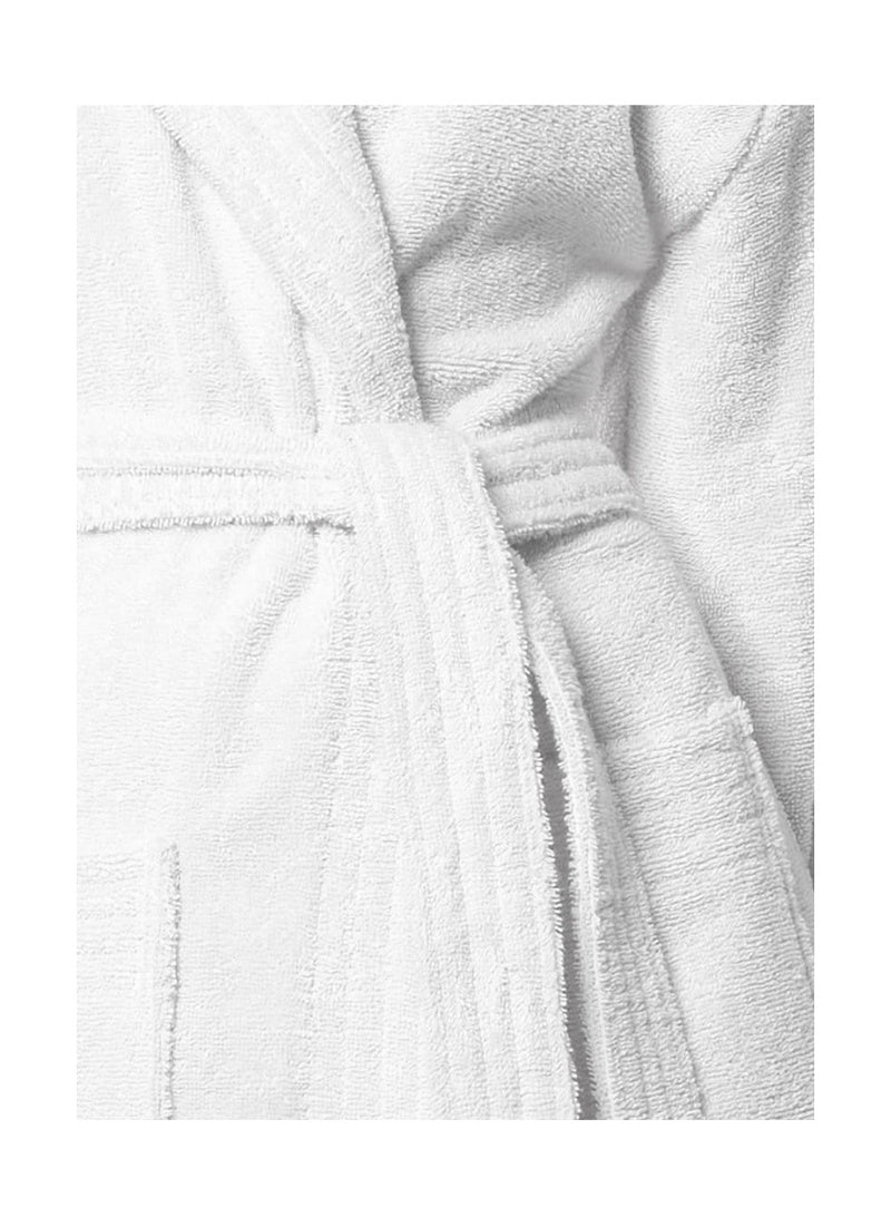 Halat gros de baie Velur , 100% Bumbac foarte fin , Alb