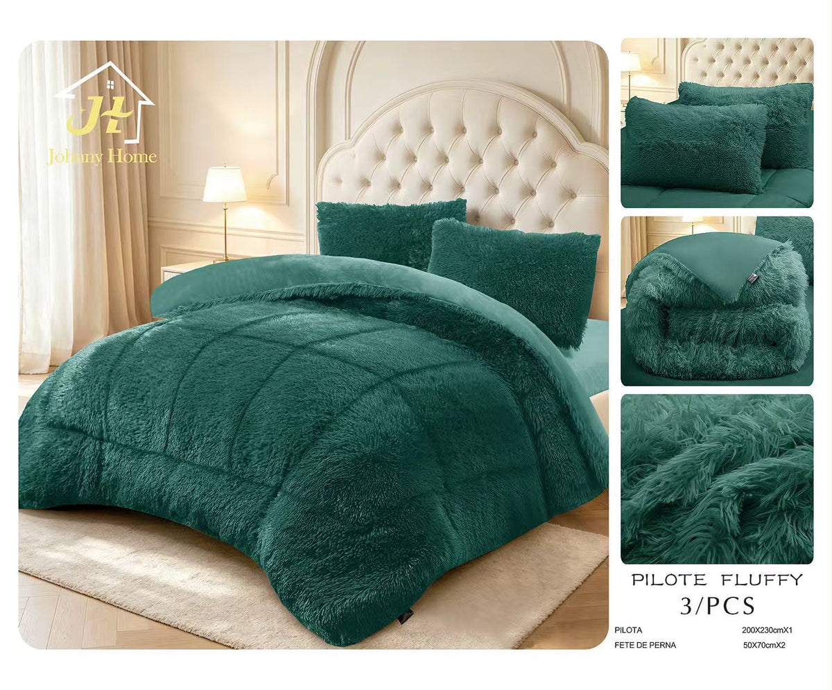 Pilotă Groasă Cocolino Fluffy, Set 3 Piese, Verde, PJH113