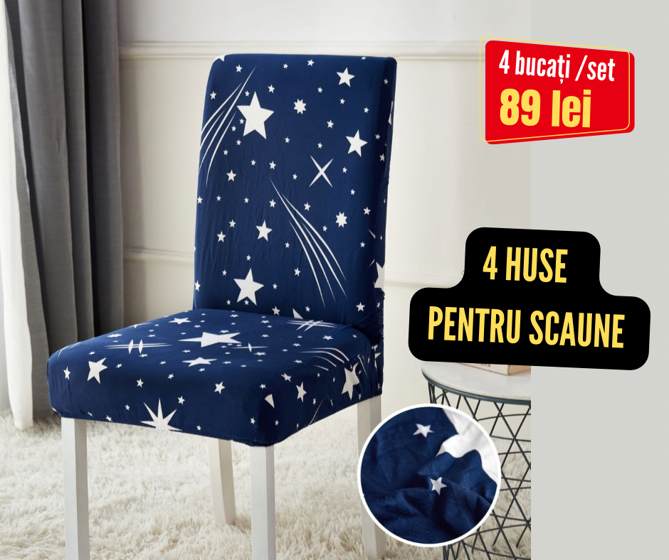 Set 4 huse pentru scaune, Bumbac finet, cod : HSB16