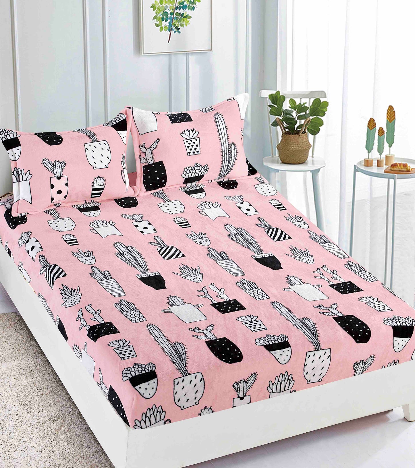 Husa de pat dublu Cocolino, cu elastic, 3 piese, HPC013