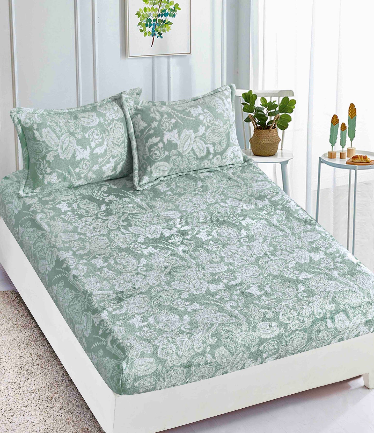 Husa de pat dublu Cocolino + 2 fețe de pernă, 3 piese, Green