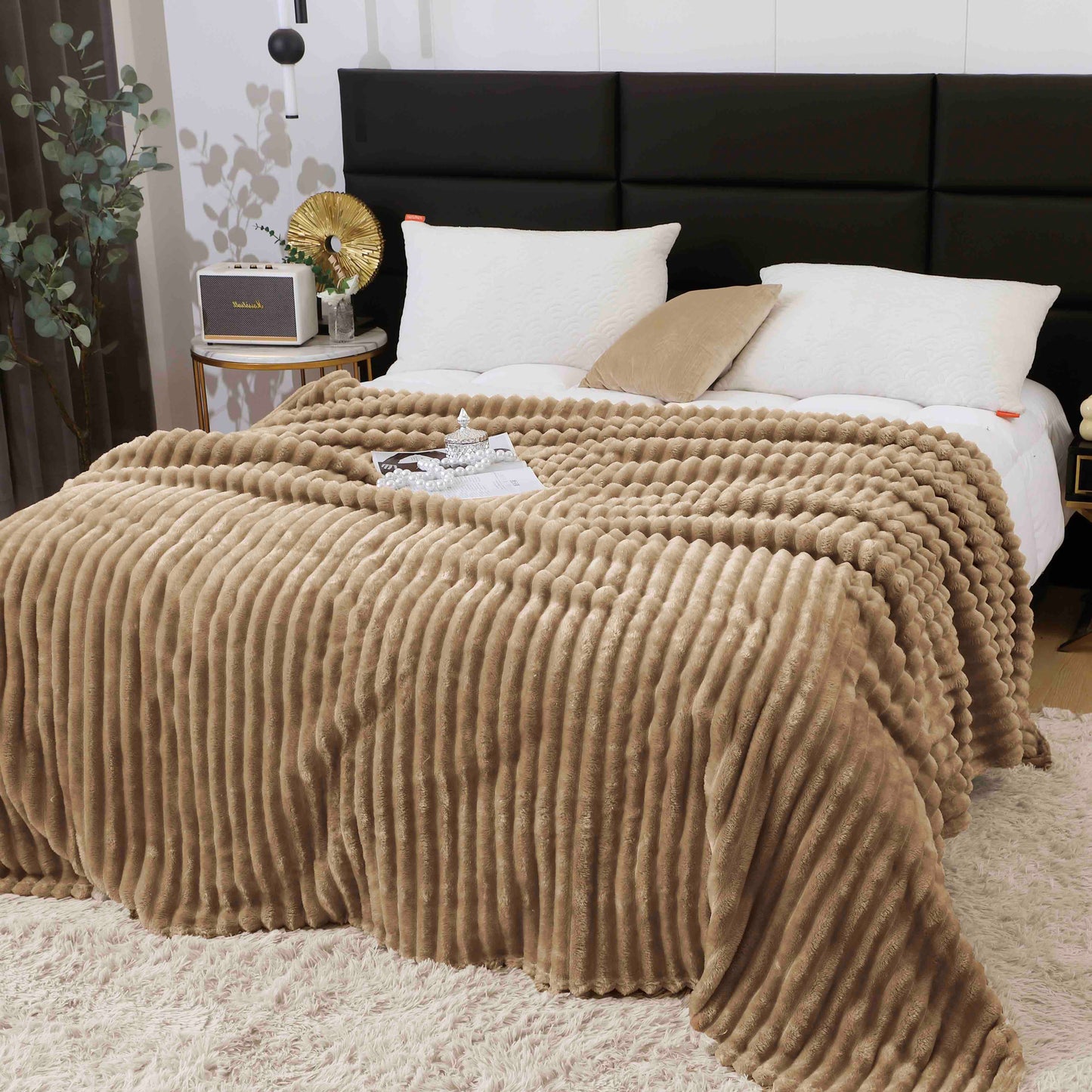 Pătura Cocolino model Dungi, 200x230, Maro, PPC15