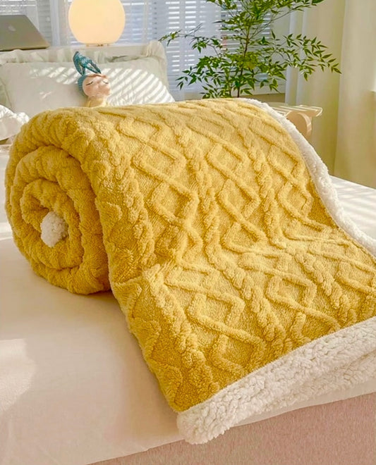 Pătură Tricot cu blaniță, Cocolino, 200x230, Galben