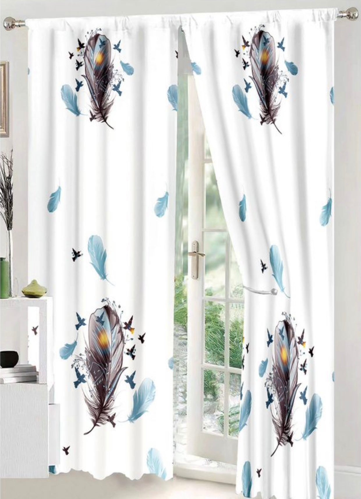 Set Lenjerie de pat Dublu Pucioasa + Draperii , set 8 piese, LDP01