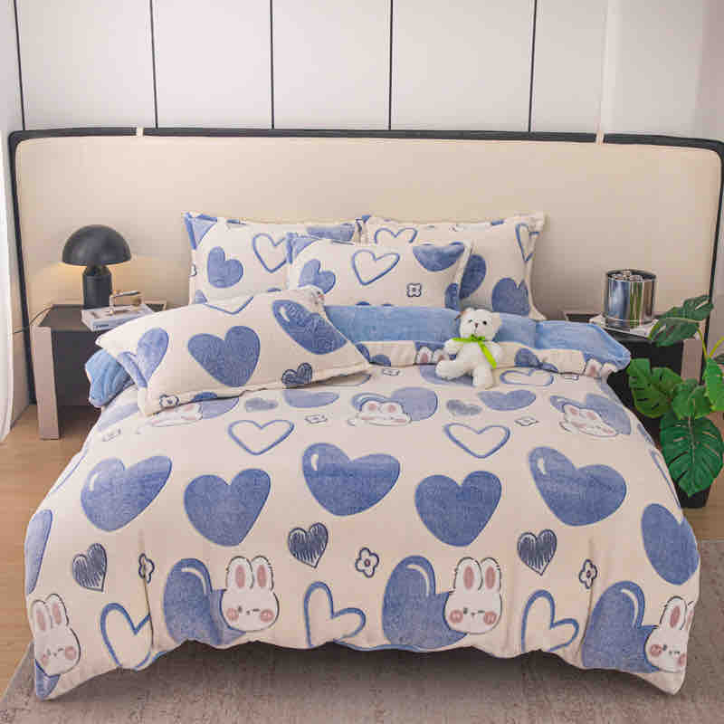 Lenjerie pufoasa Cocolino, pat o persoană, 4 piese, Jojo-Home, LOPC25