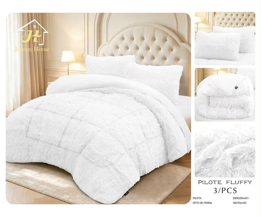 Pilotă Groasă Cocolino Fluffy, Set 3 Piese, Alb, PJH109