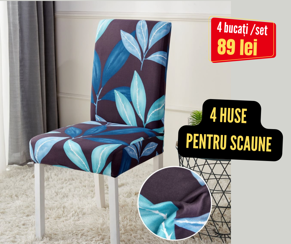 Set 4 huse pentru scaune, Bumbac finet, cod : HSB15