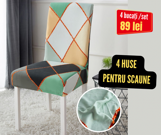Set 4 huse pentru scaune, Bumbac finet, cod : HSB13