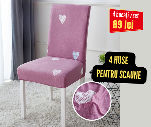 Set 4 huse pentru scaune, Bumbac finet, cod : HSB12