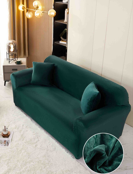 Husa de canapea Catifea , 3 locuri , 180-230 cm , VERDE