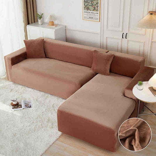 Set 2 Huse Colțar din Catifea, M+L , Maro . Cod : HOM03