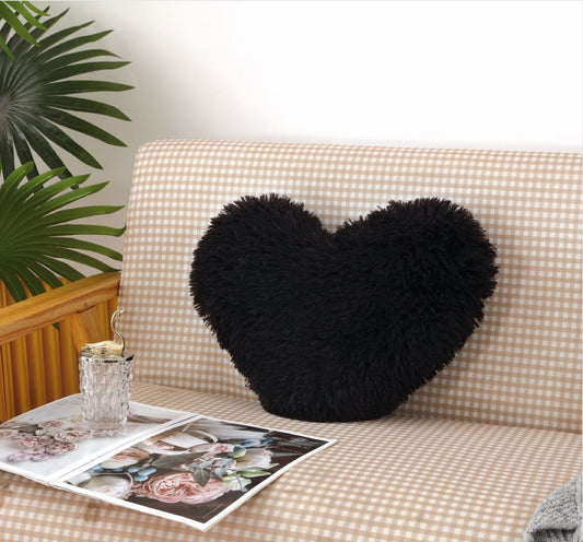 Perna decorativa fluffy , neagra